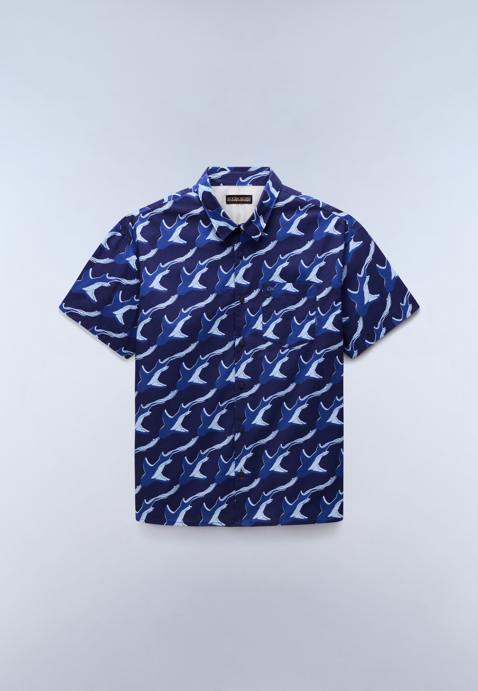Elior Print Short Sleeve Shirt Blue FA4