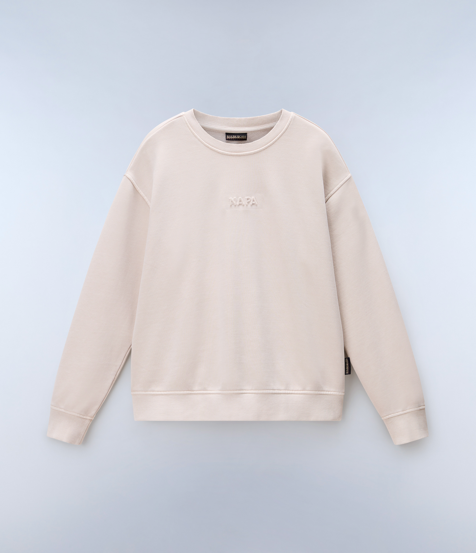 Azure French Terry Sweatshirt Beige Silver