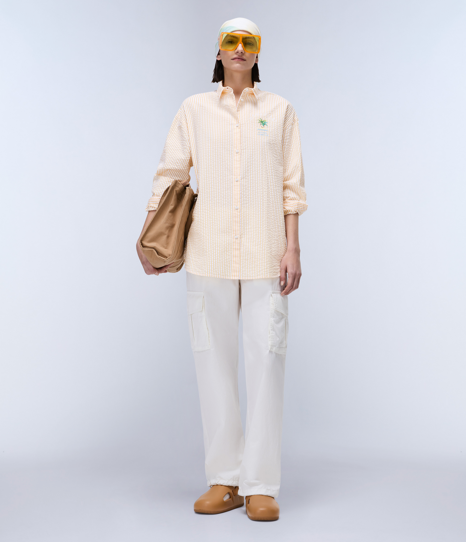 Fete Long Sleeve Shirt Yellow Stripe SA4