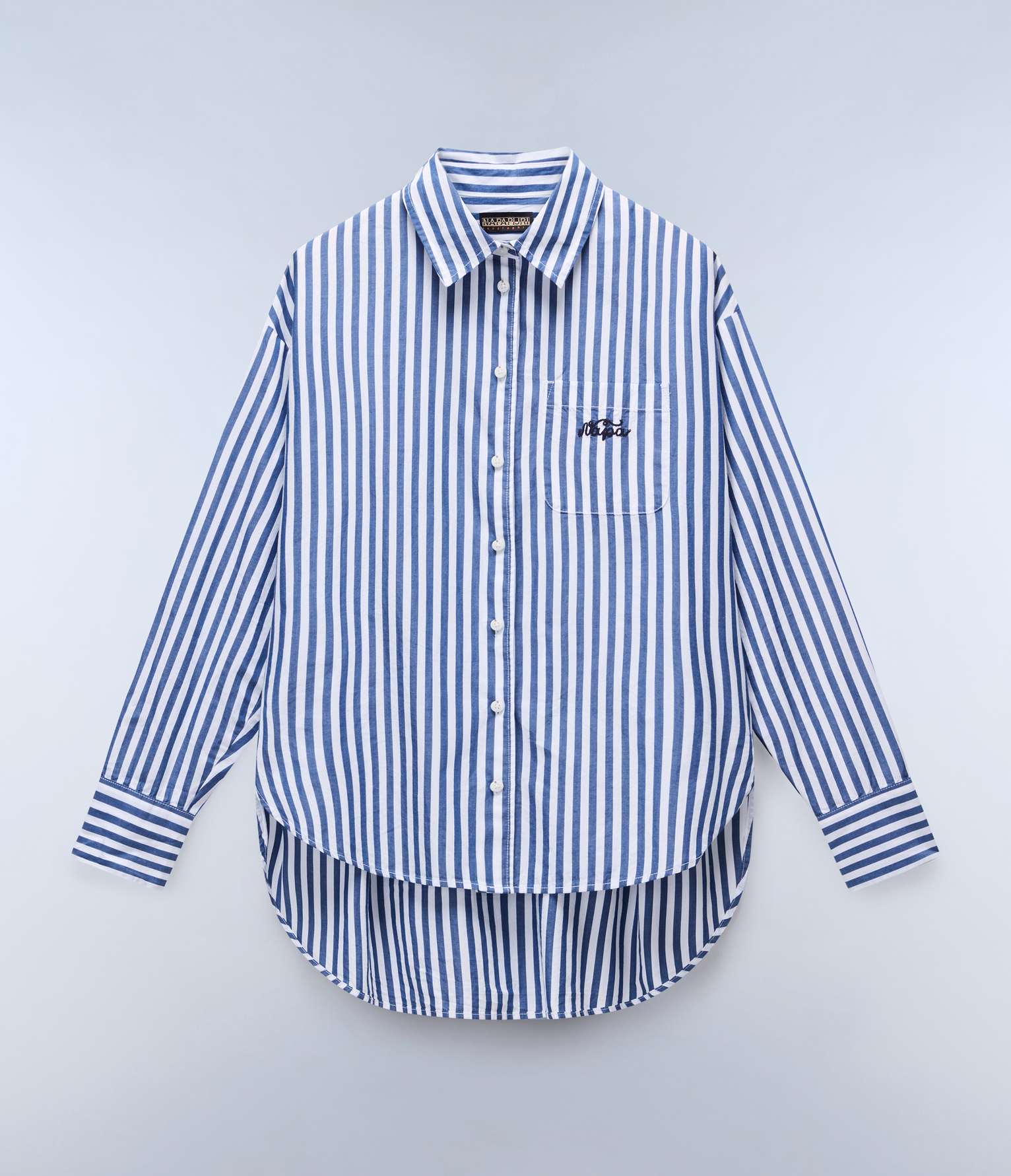 Nice Long Sleeve Shirt Blue Stripe SA1
