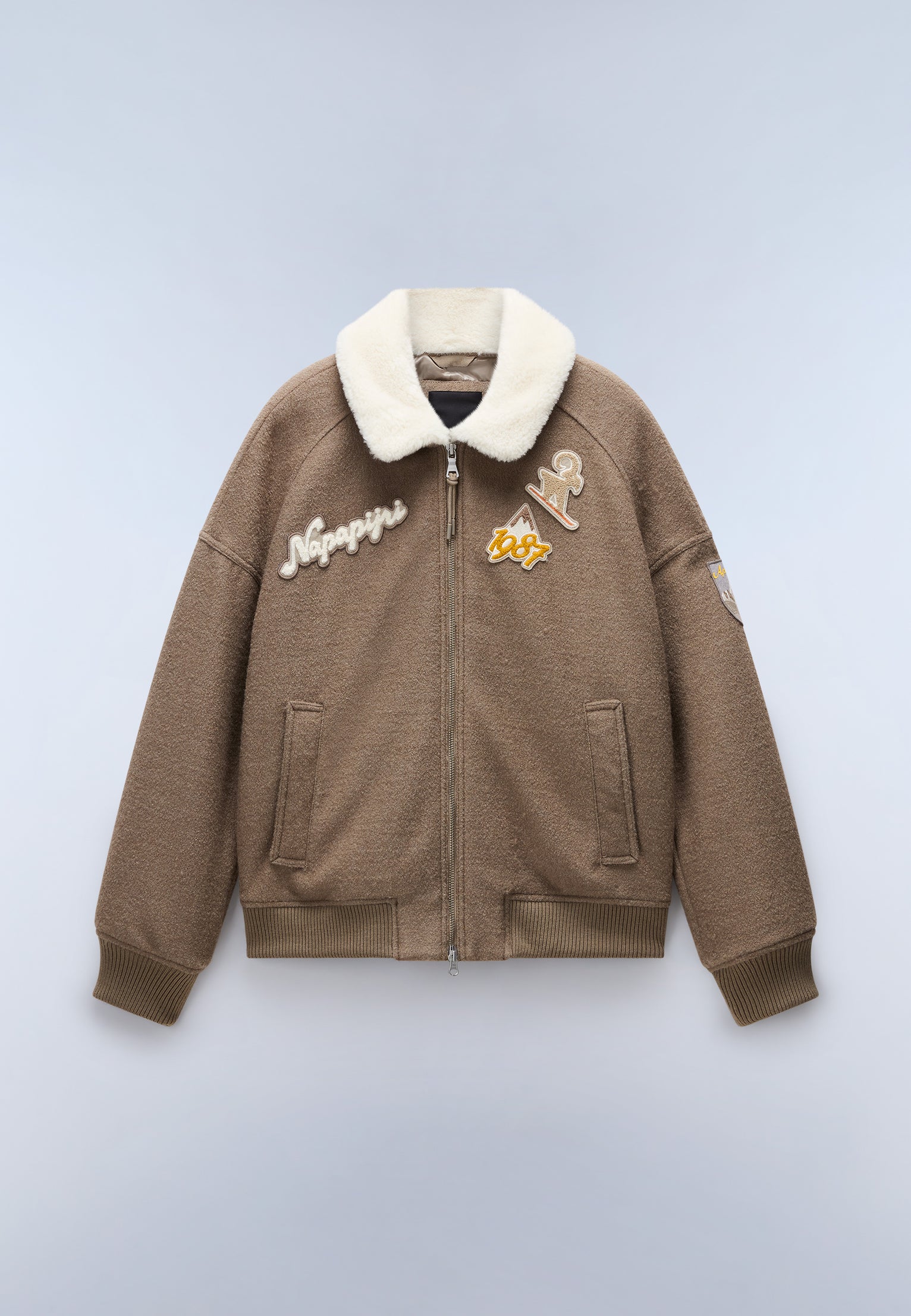 Tovel Wool Bomber Jacket Light Brown