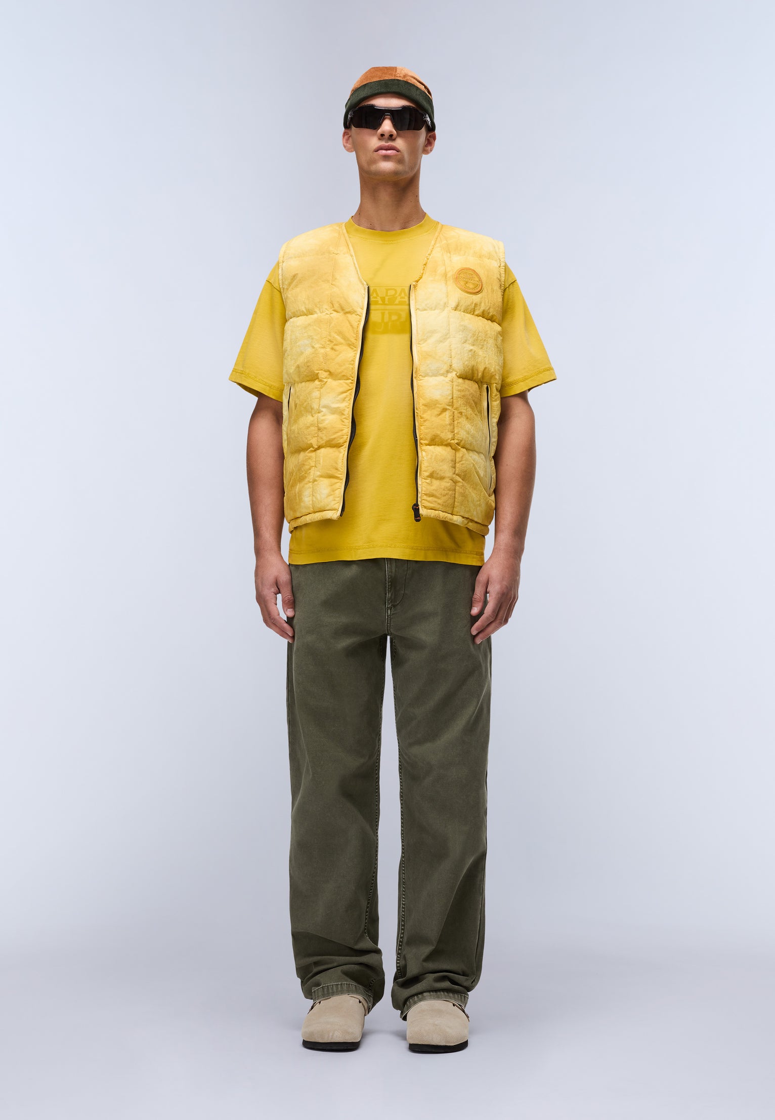Kurzärmeliges Jersey-T-Shirt Comel Gelb Gold