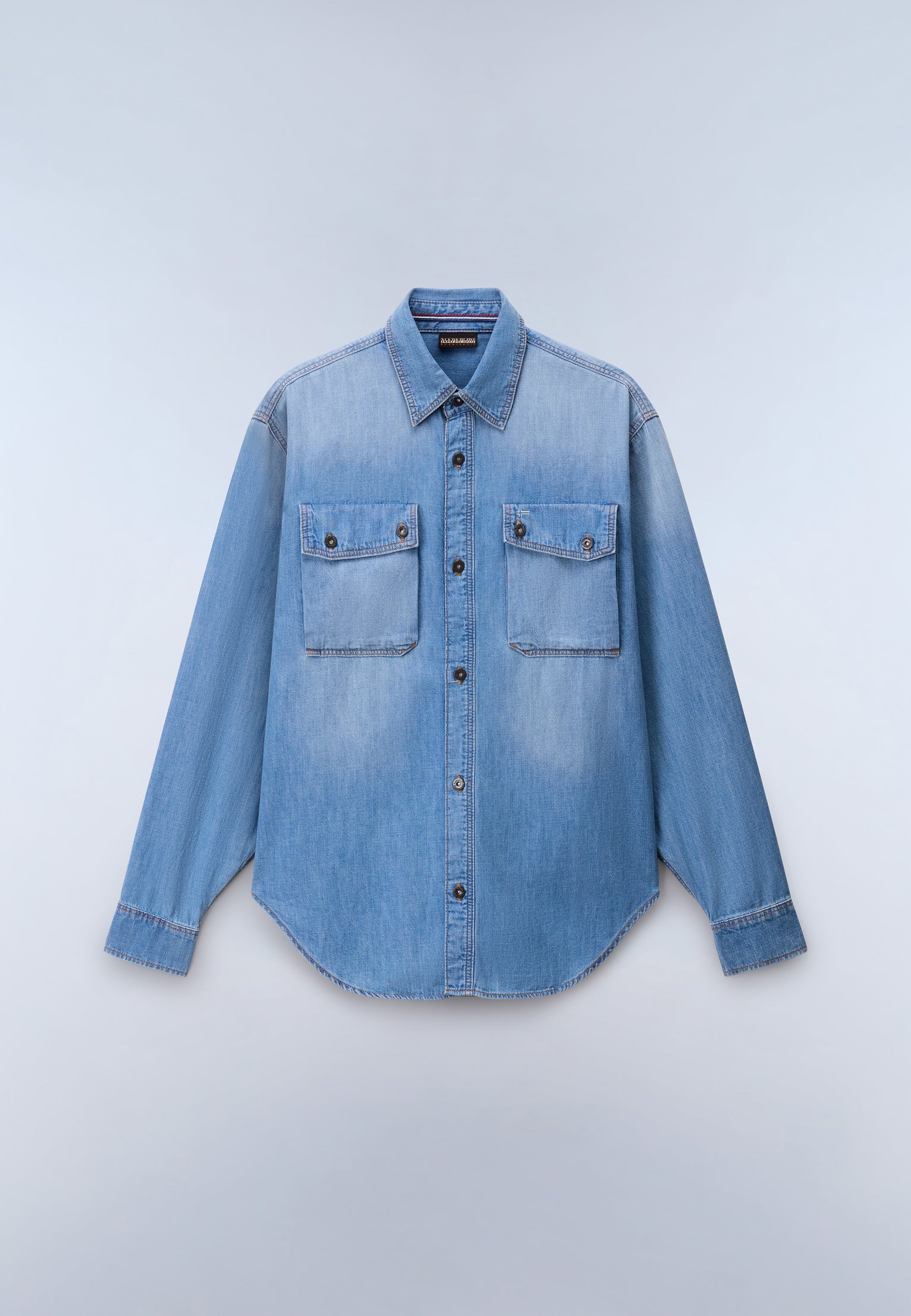 Kiene Denim Long Sleeve Shirt Light Blue