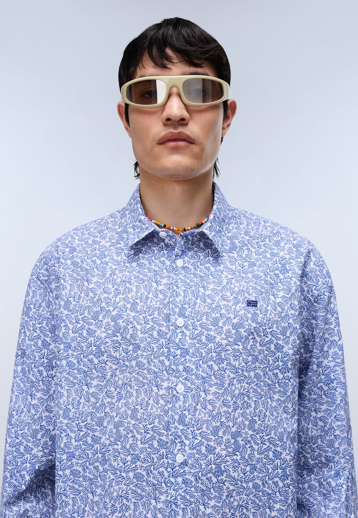 Elior Long Sleeve Print Shirt Blue FA6 - 2