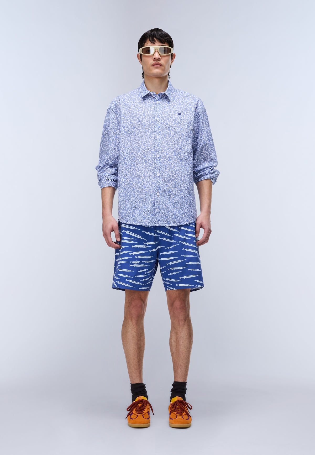 Elior Long Sleeve Print Shirt Blue FA6 - 3