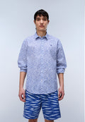 Elior Long Sleeve Print Shirt Blue FA6 - 4