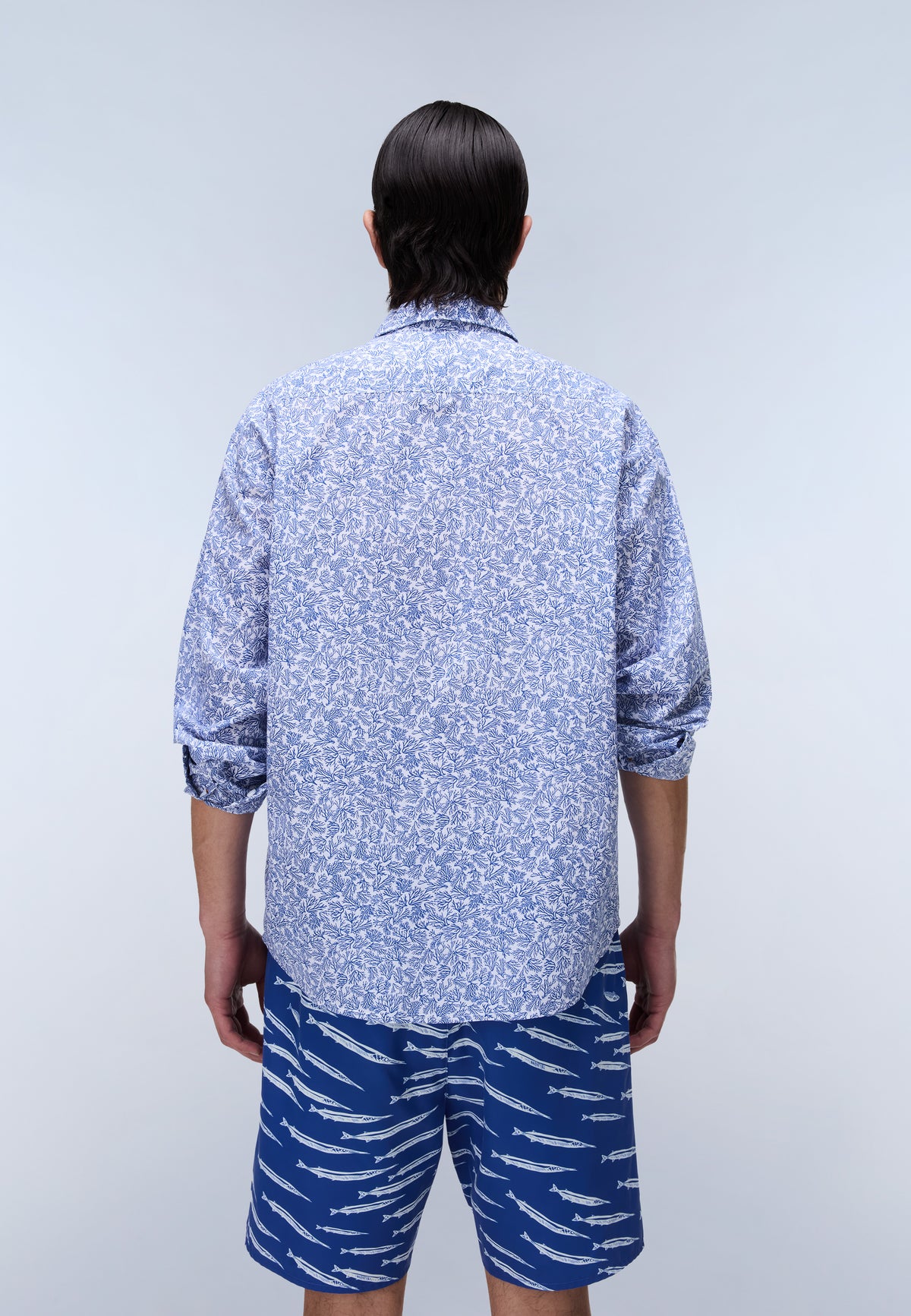 Elior Long Sleeve Print Shirt Blue FA6 - 5