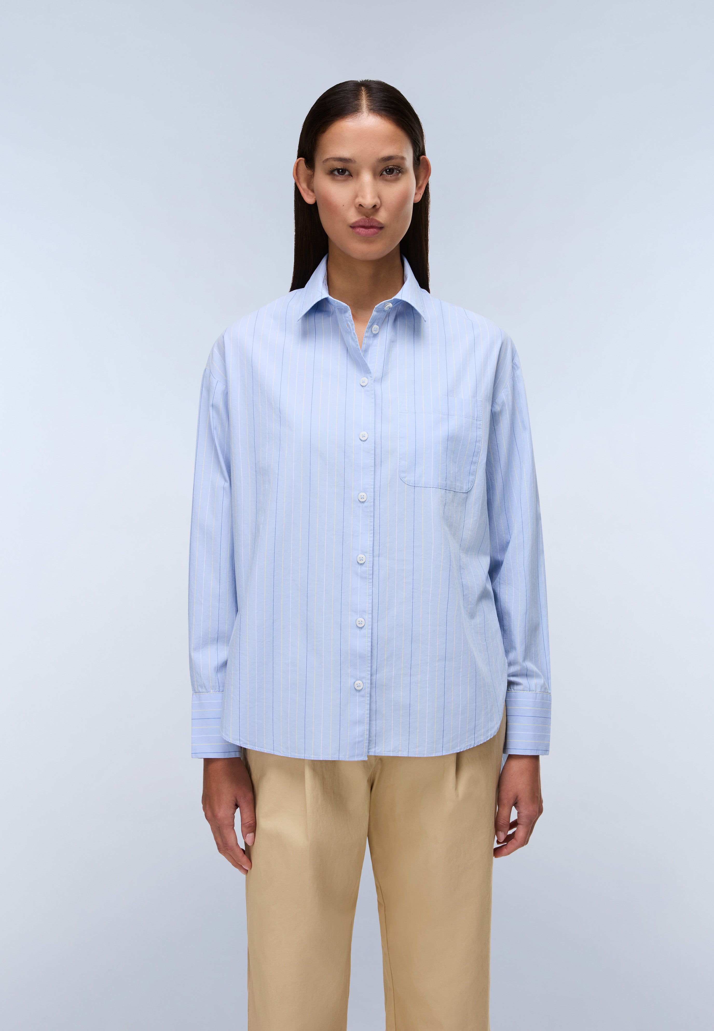Napapijri Nice Long Sleeve Shirt Women Light Blue SE4