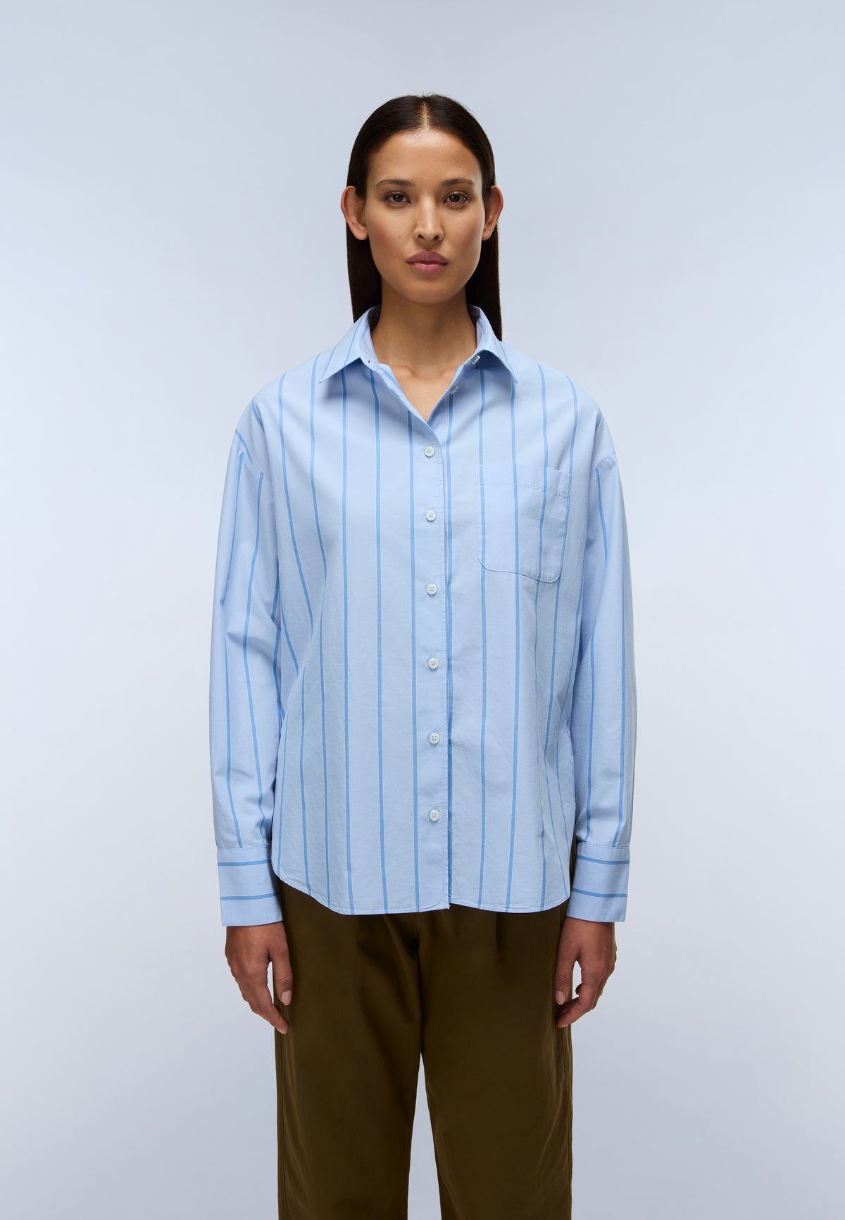 Camisa de Manga Larga Nice Azul Claro SEM - 4