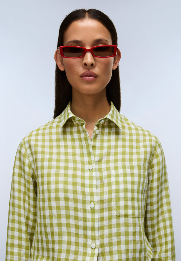 Ete Long Sleeve Shirt Green Check CHH