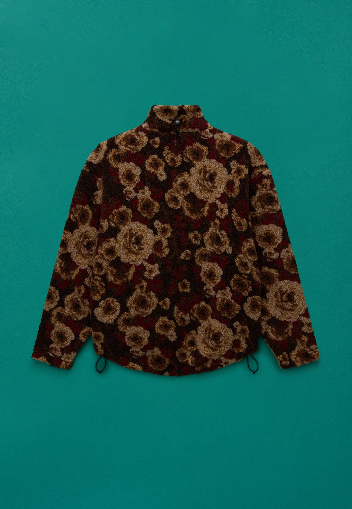 Emin Jacquard Full-Zip Fleece Brown - 4