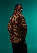 Emin Jacquard Full-Zip Fleece Brown - 3