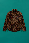 Emin Jacquard Full-Zip Fleece Brown - 1