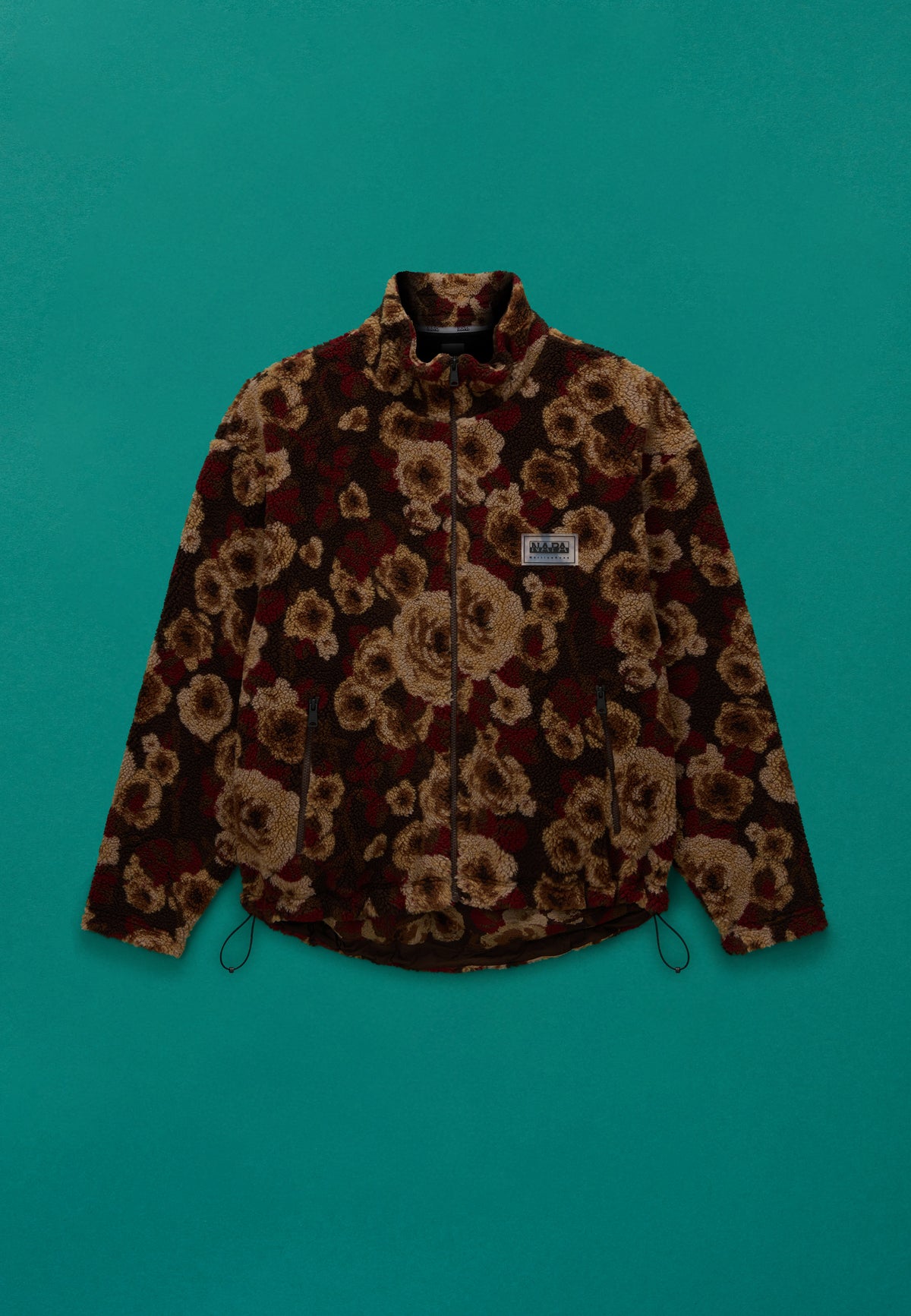 Emin Jacquard Full-Zip Fleece Brown - 1