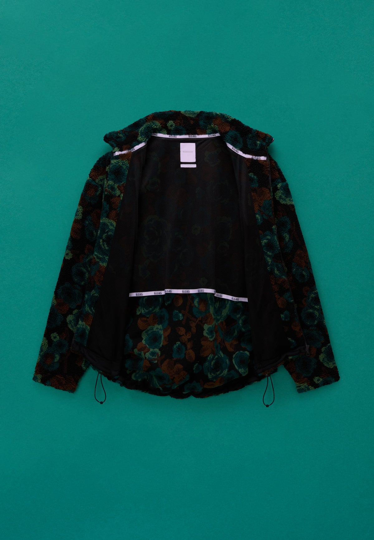Emin Jacquard Full-Zip Fleece Green - 8