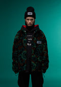 Emin Jacquard Full-Zip Fleece Green - 3