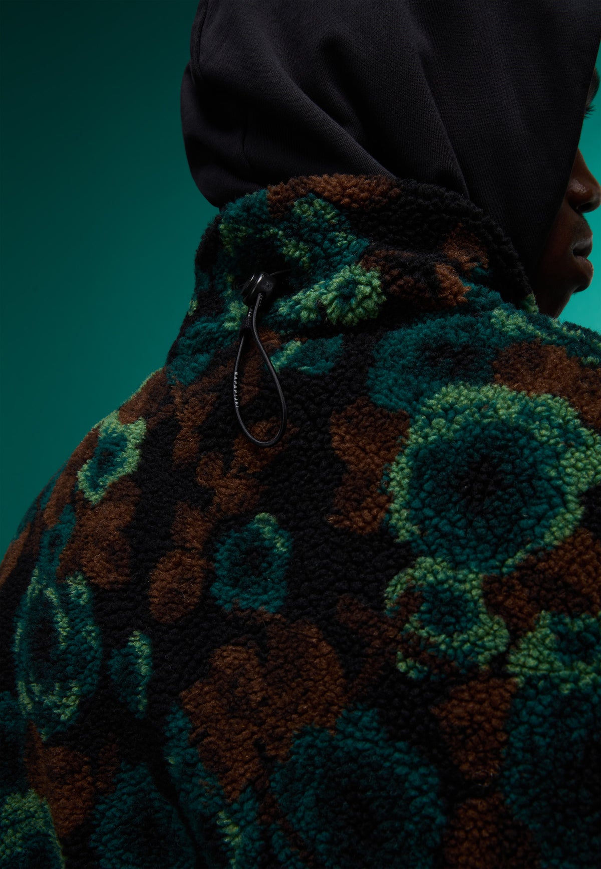 Emin Jacquard Full-Zip Fleece Green - 7