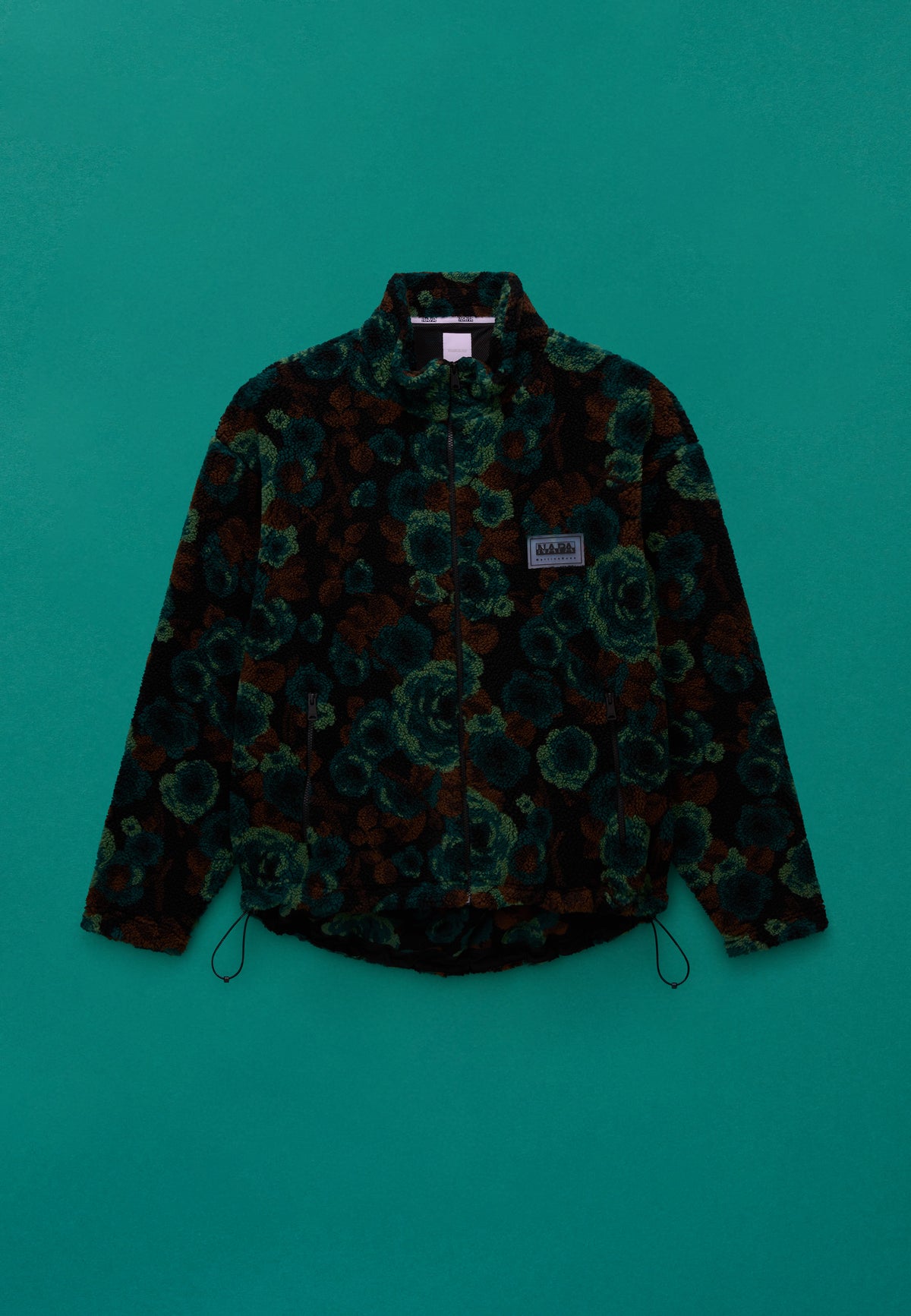 Emin Jacquard Full-Zip Fleece Green - 1