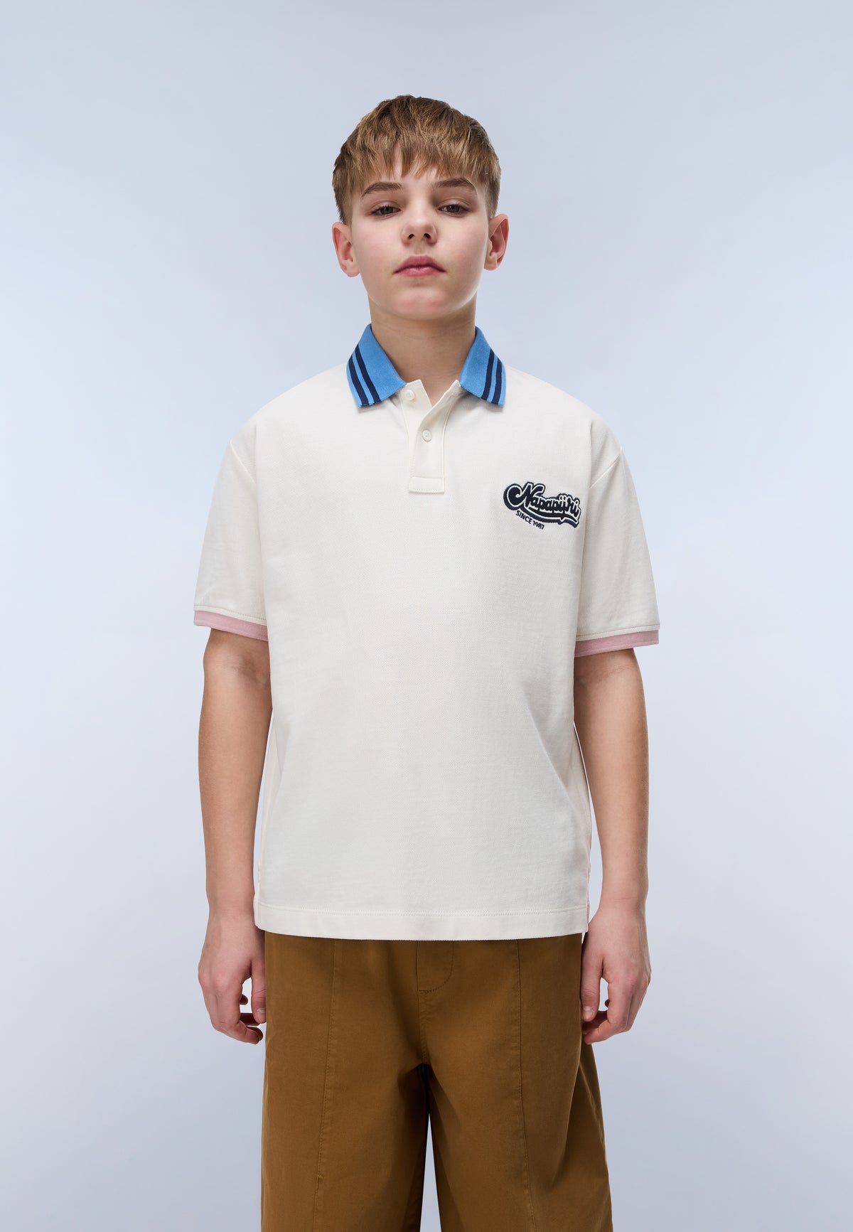 Lustre Piqué Short Sleeve Polo White Whisper - 3
