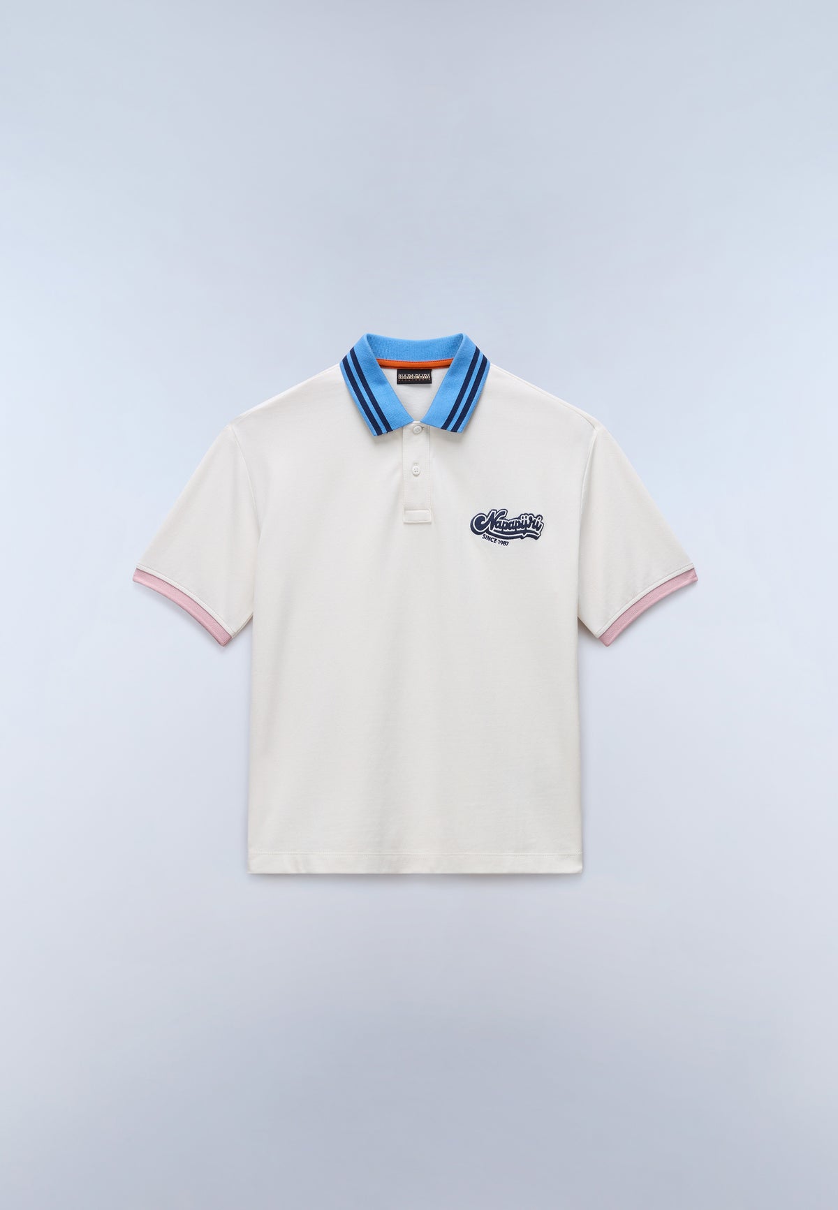 Lustre Piqué Short Sleeve Polo White Whisper - 1