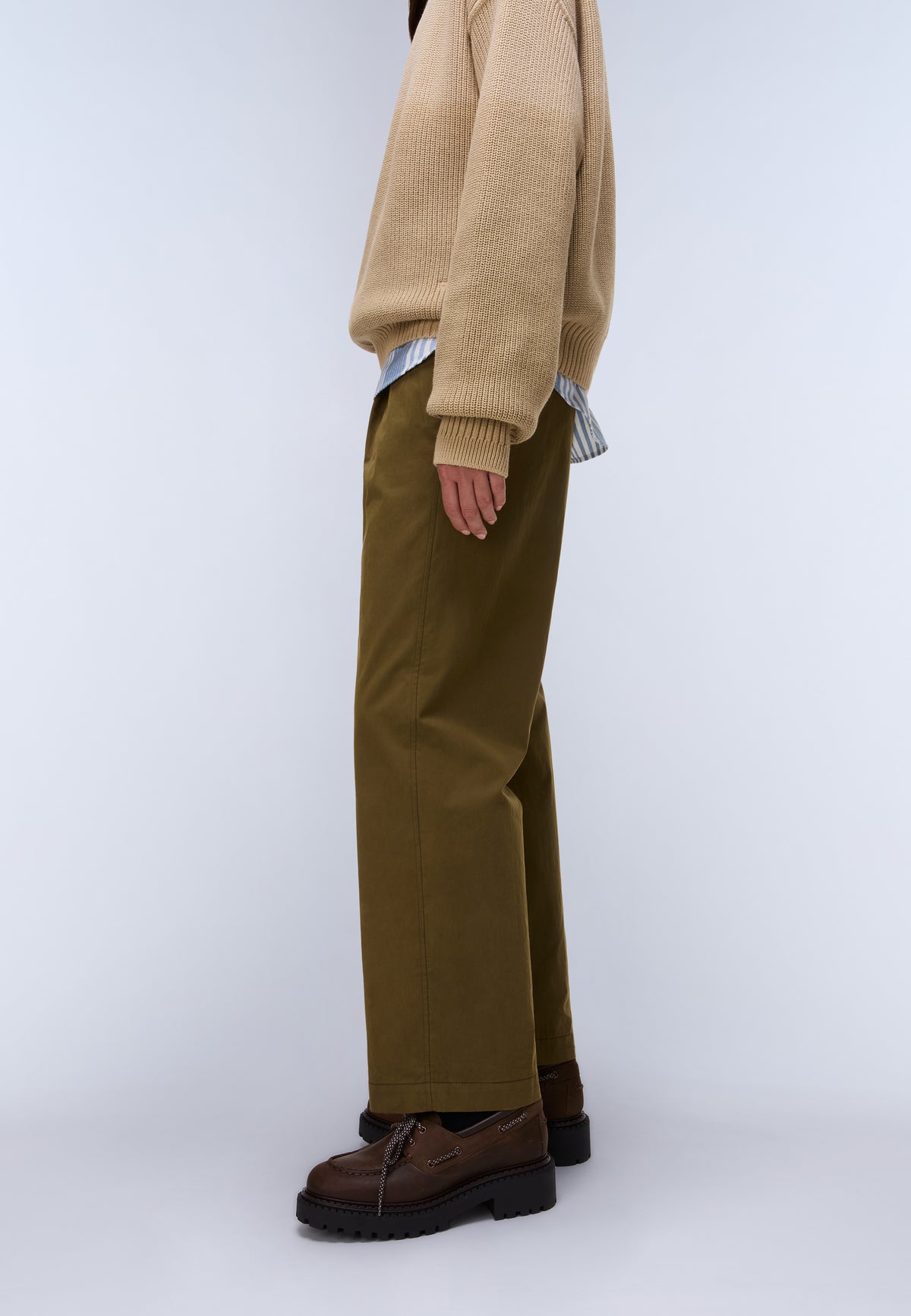 Chromic  Chino Trousers Dark Green Olive - 4