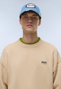 Optical Crew Neck Jumper Beige - 2