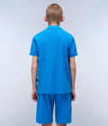 Elbas Short Sleeve Polo Shirt (4-16 YEARS) French Blue - 3