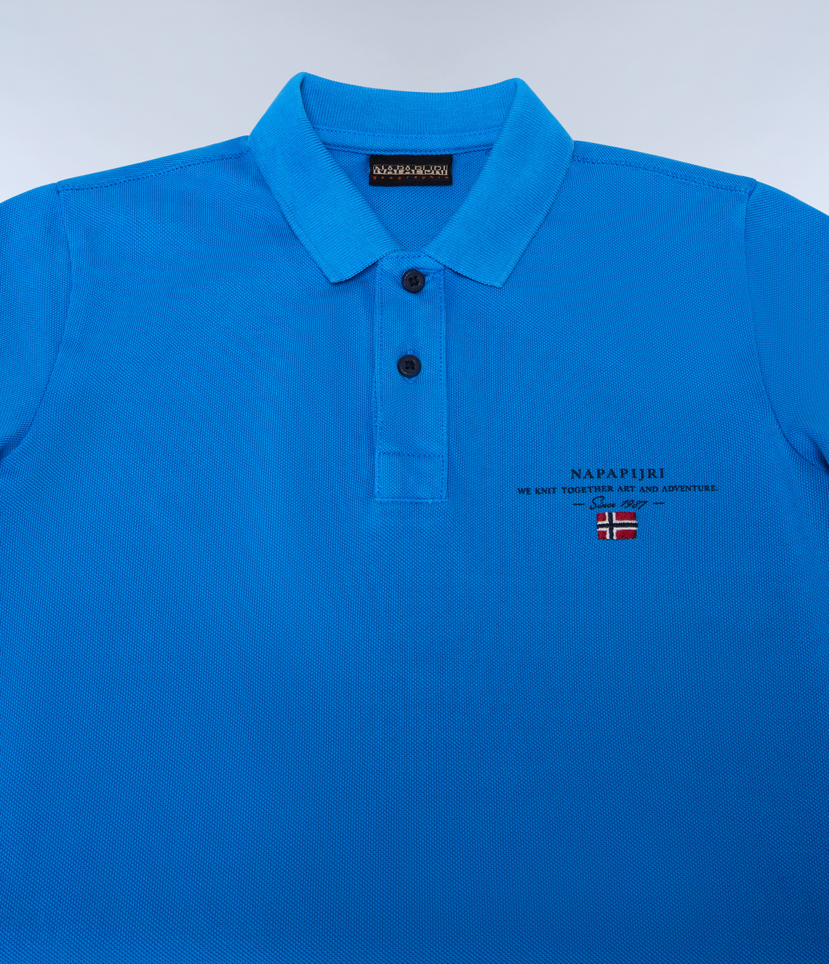 Elbas Short Sleeve Polo Shirt (4-16 YEARS) French Blue - 5