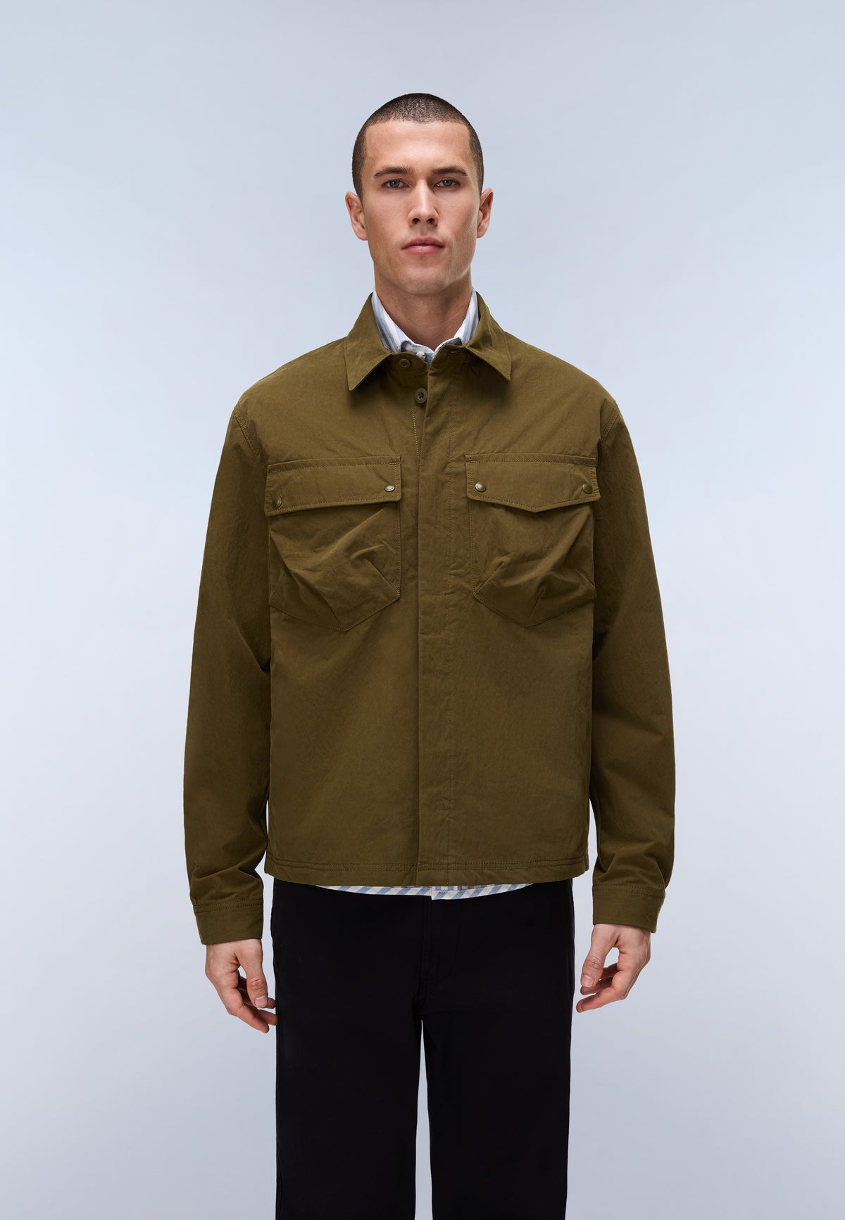 Leoras Overshirt Dark Green Olive - 4