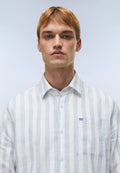 Brolio Long Sleeve Shirt Blue Stripe SE9 - 2