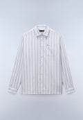 Brolio Long Sleeve Shirt Blue Stripe SE9 - 1