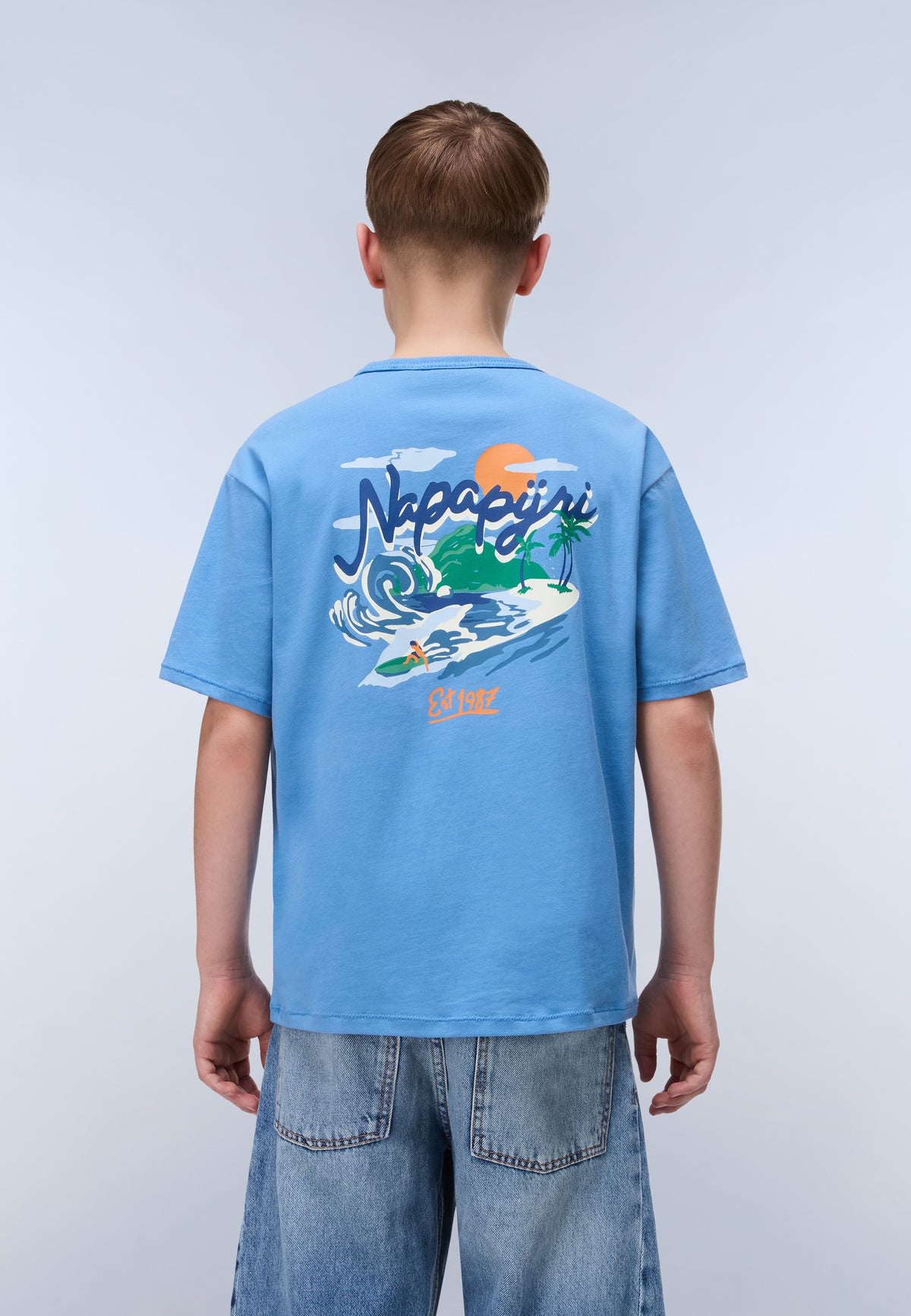 Oeste Short Sleeve T-Shirt Light Blue - 4