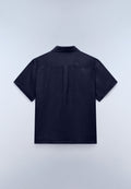 Camisa de Manga Corta de Lino Dark Blue - 5