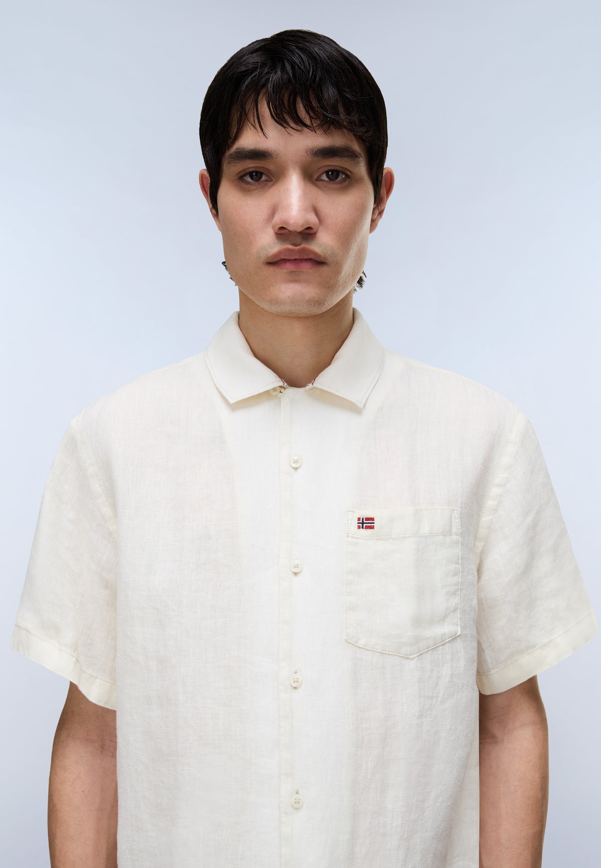 Camicia a Maniche Corte Linen  - 2