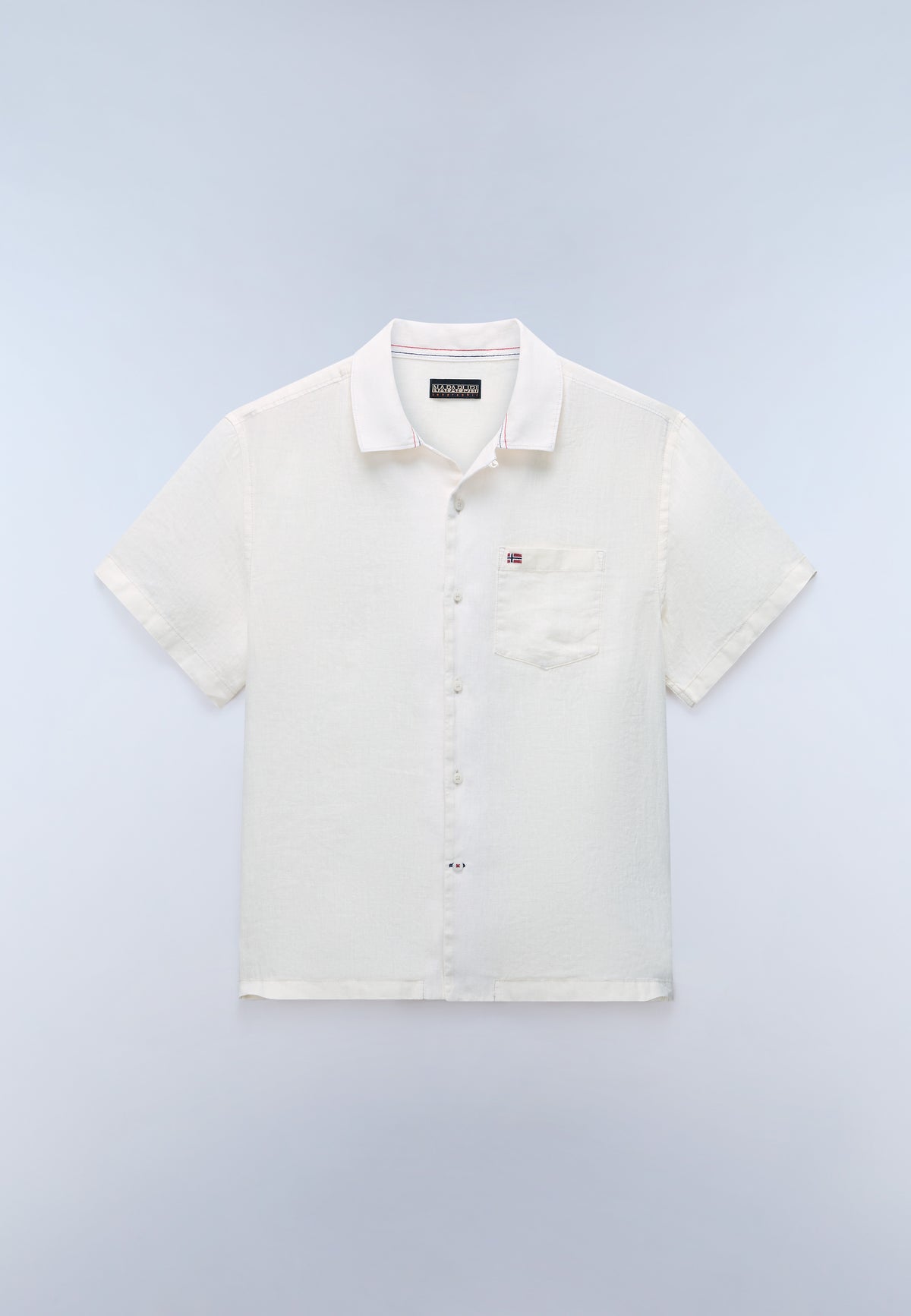 Camicia a Maniche Corte Linen  - 1