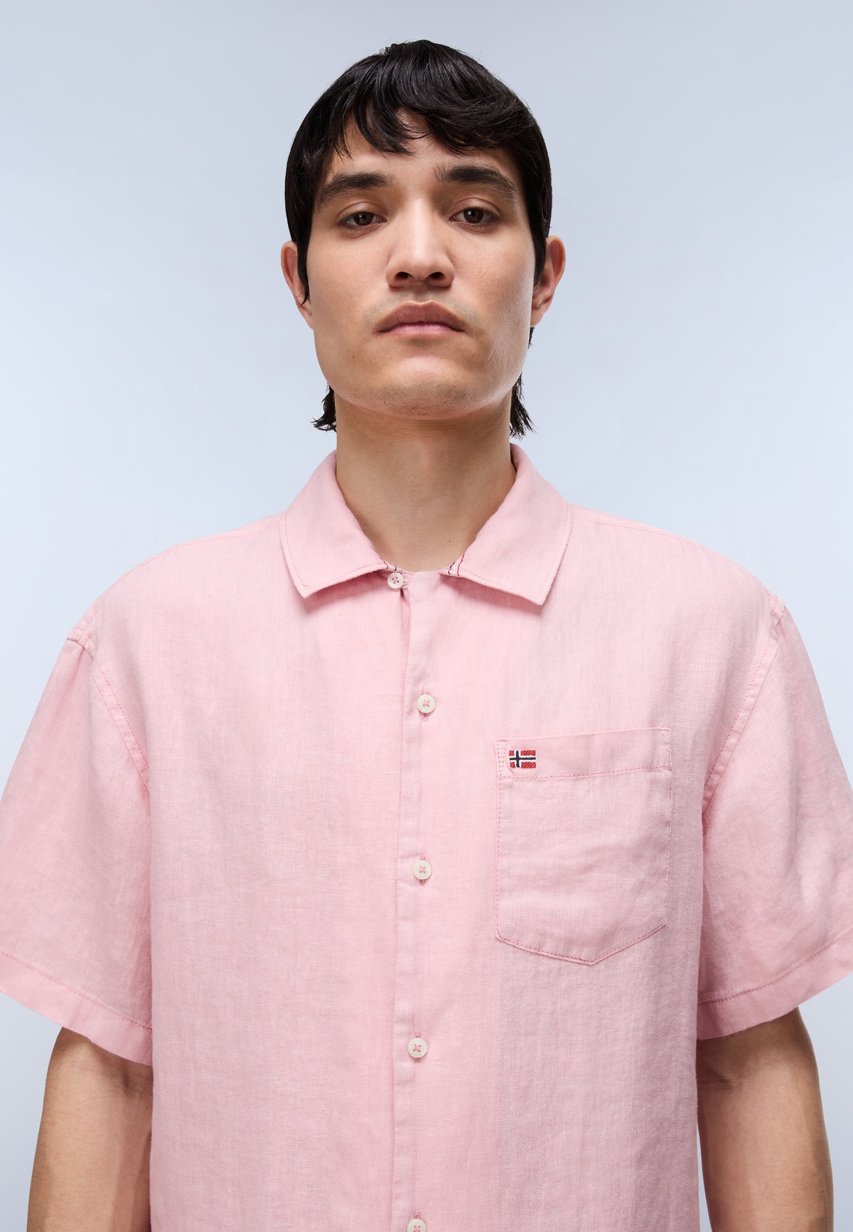 Camicia a Maniche Corte Linen  - 2
