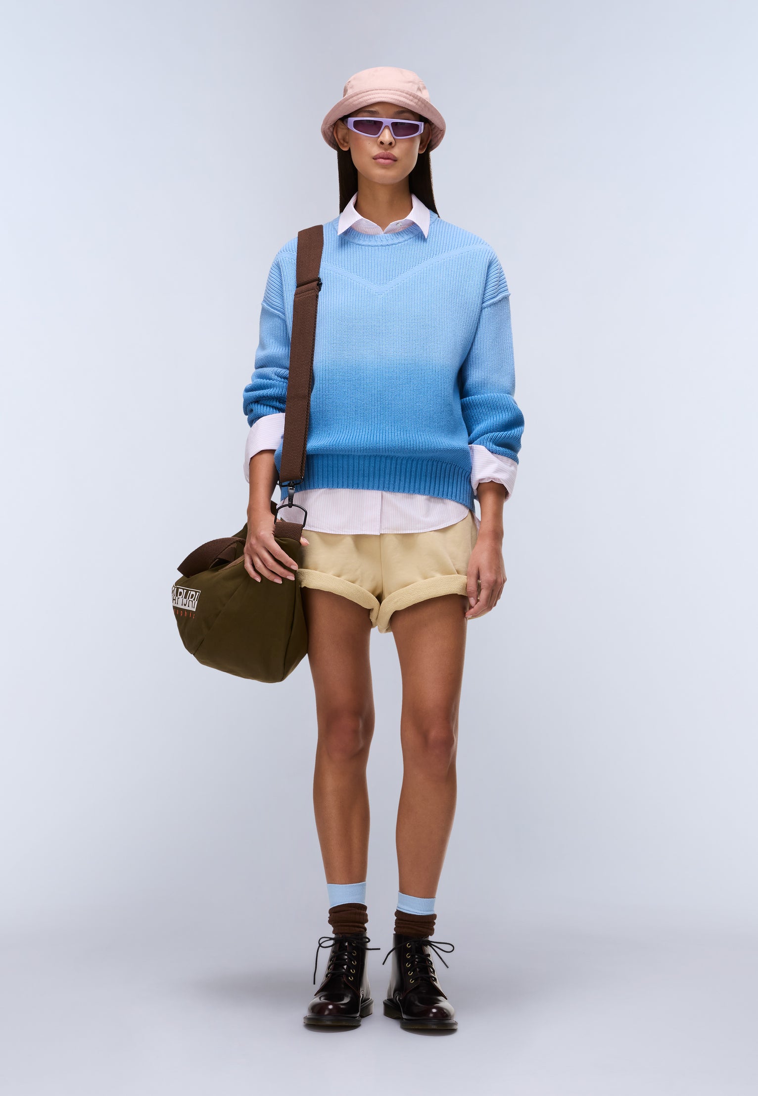 Quartz Crew Neck Jumper Light Blue