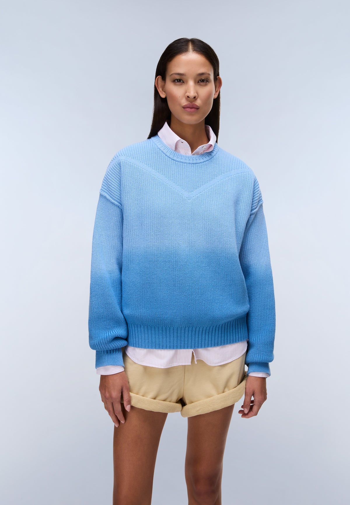 Quartz Crew Neck Jumper Light Blue - 4