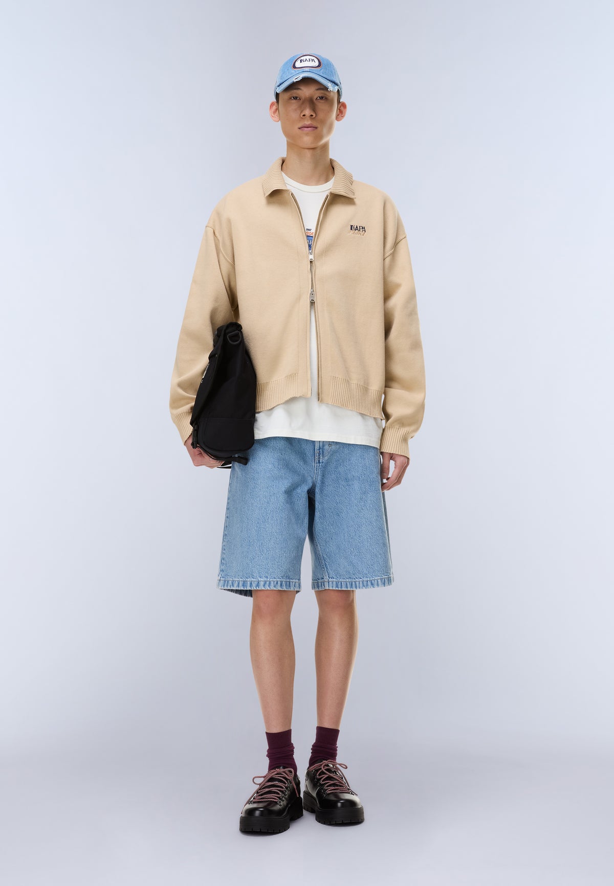 Optical Full-Zip Jumper Beige - 3