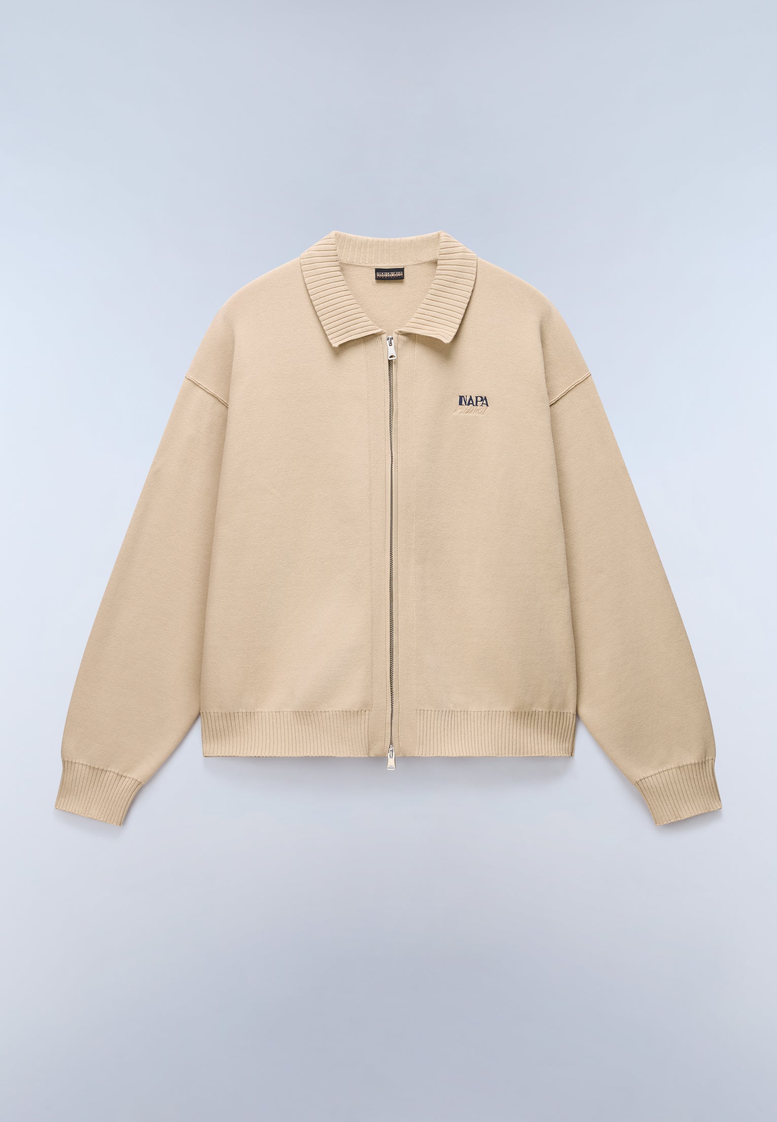 Optical Full-Zip Jumper Beige