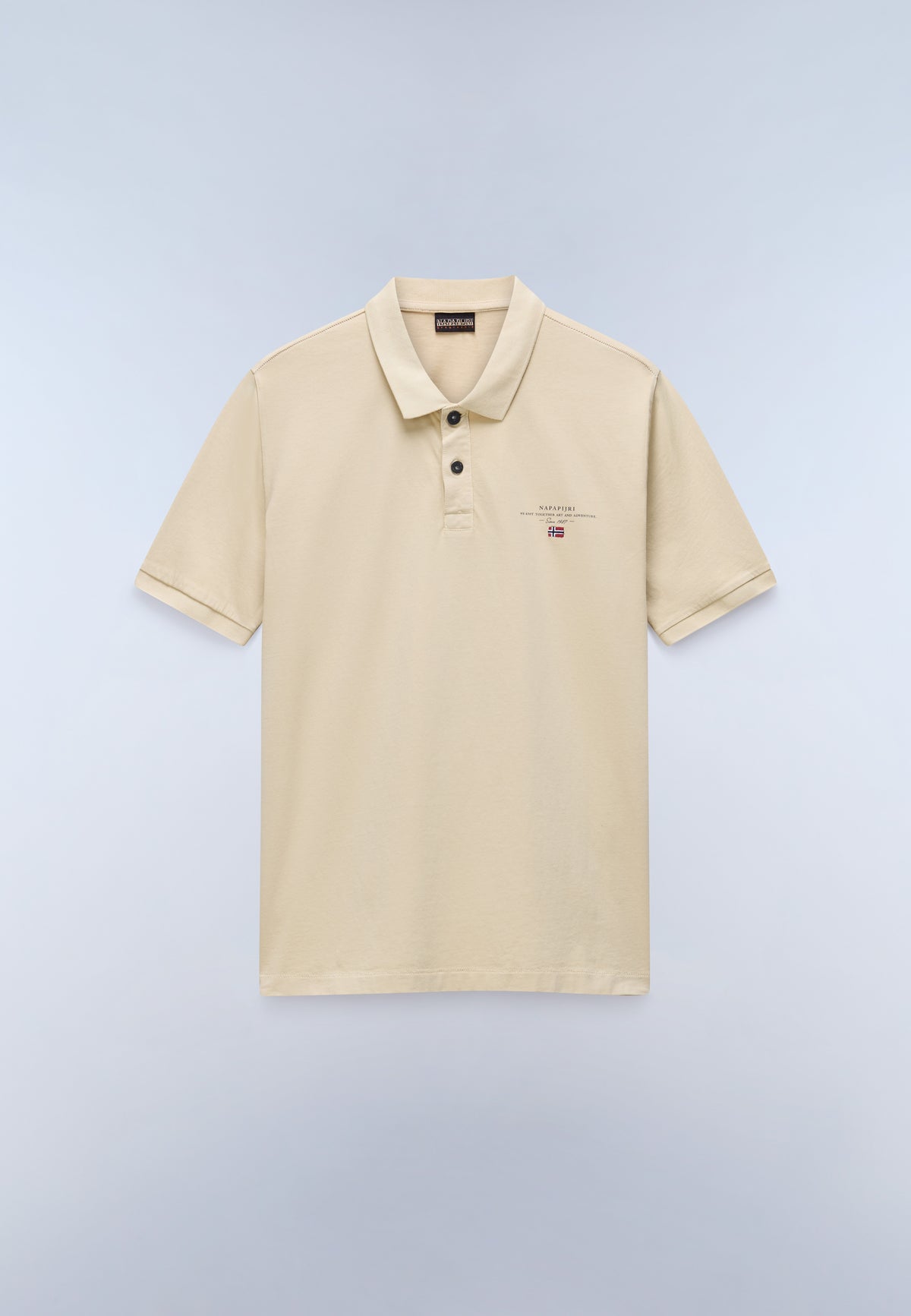 Polo de Punto de Manga Corta Elbas Beige - 1