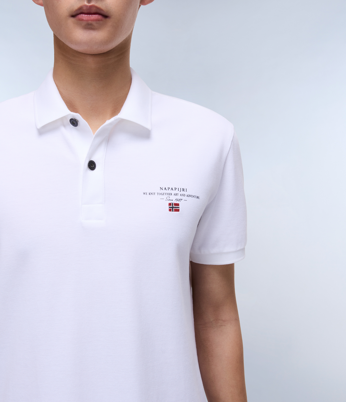 Elbas Short Sleeve Pique Polo Shirt White - 5
