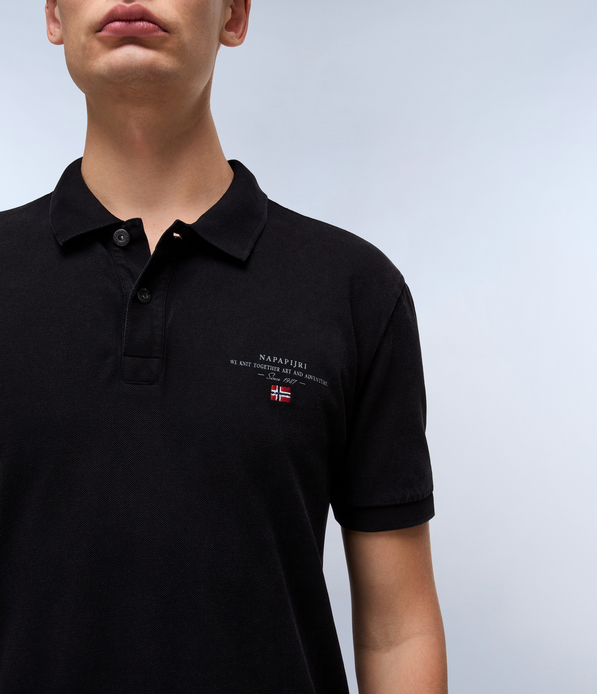 Elbas Short Sleeve Pique Polo Shirt Black - 5