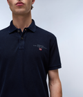 Elbas Short Sleeve Pique Polo Shirt Dark Blue - 5
