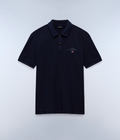 Elbas Short Sleeve Pique Polo Shirt Dark Blue - 1