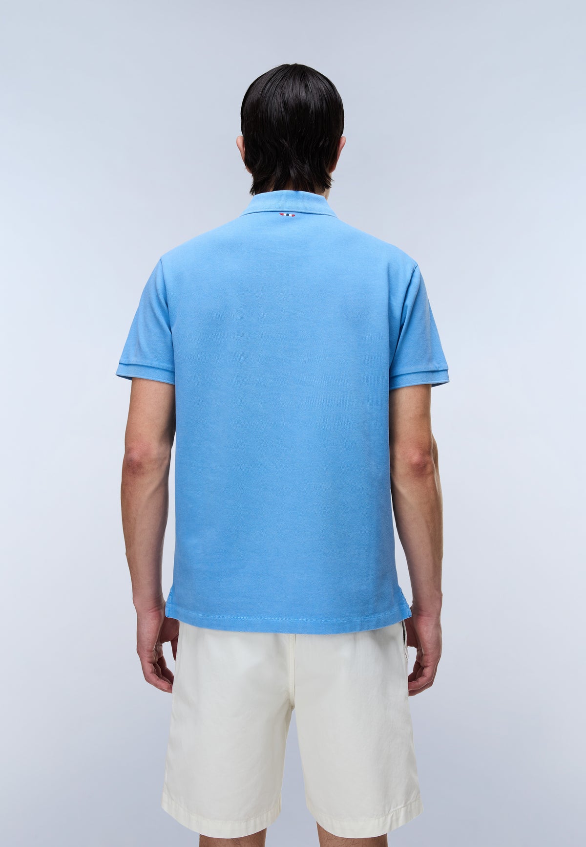 Polo de Piqué de Manga Corta Elbas Azul Claro - 3