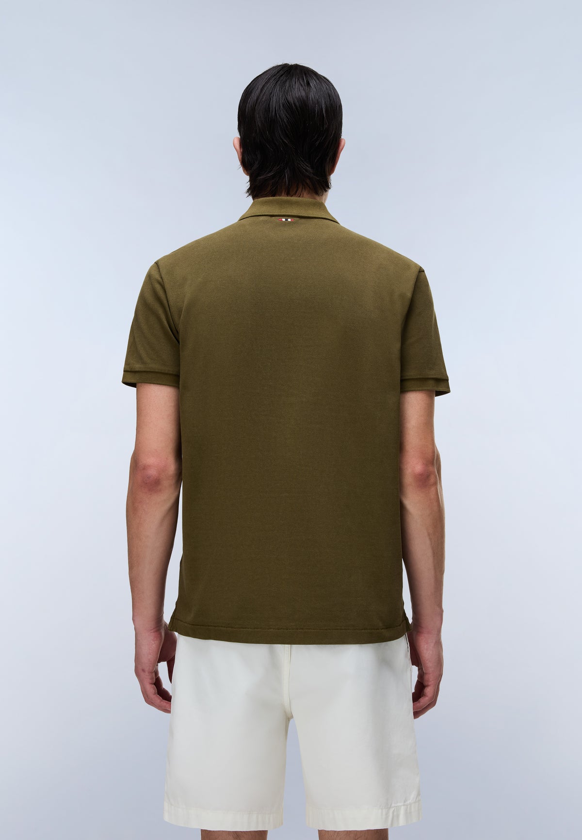 Polo de Piqué de Manga Corta Elbas Verde Oliva Scuro - 3
