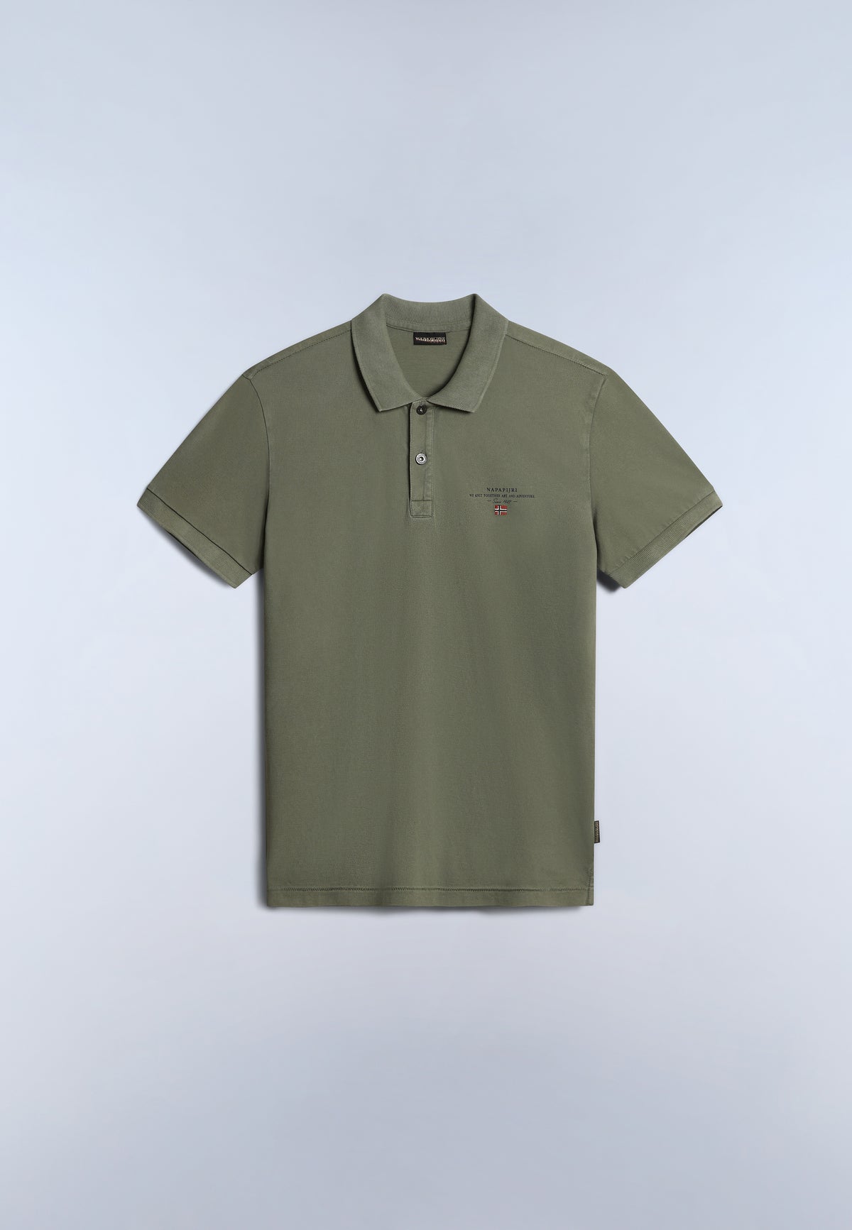 Elbas Short Sleeve Pique Polo Shirt Green Lichen - 1