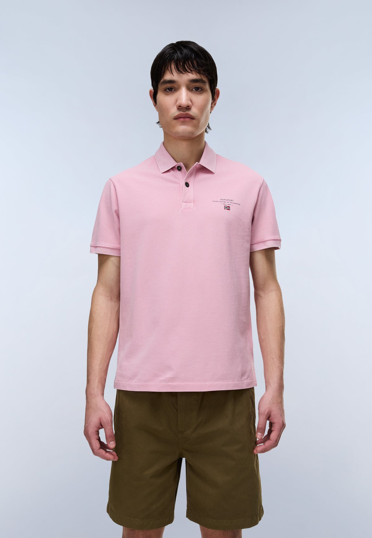 Polo de Piqué de Manga Corta Elbas Rosado - 2