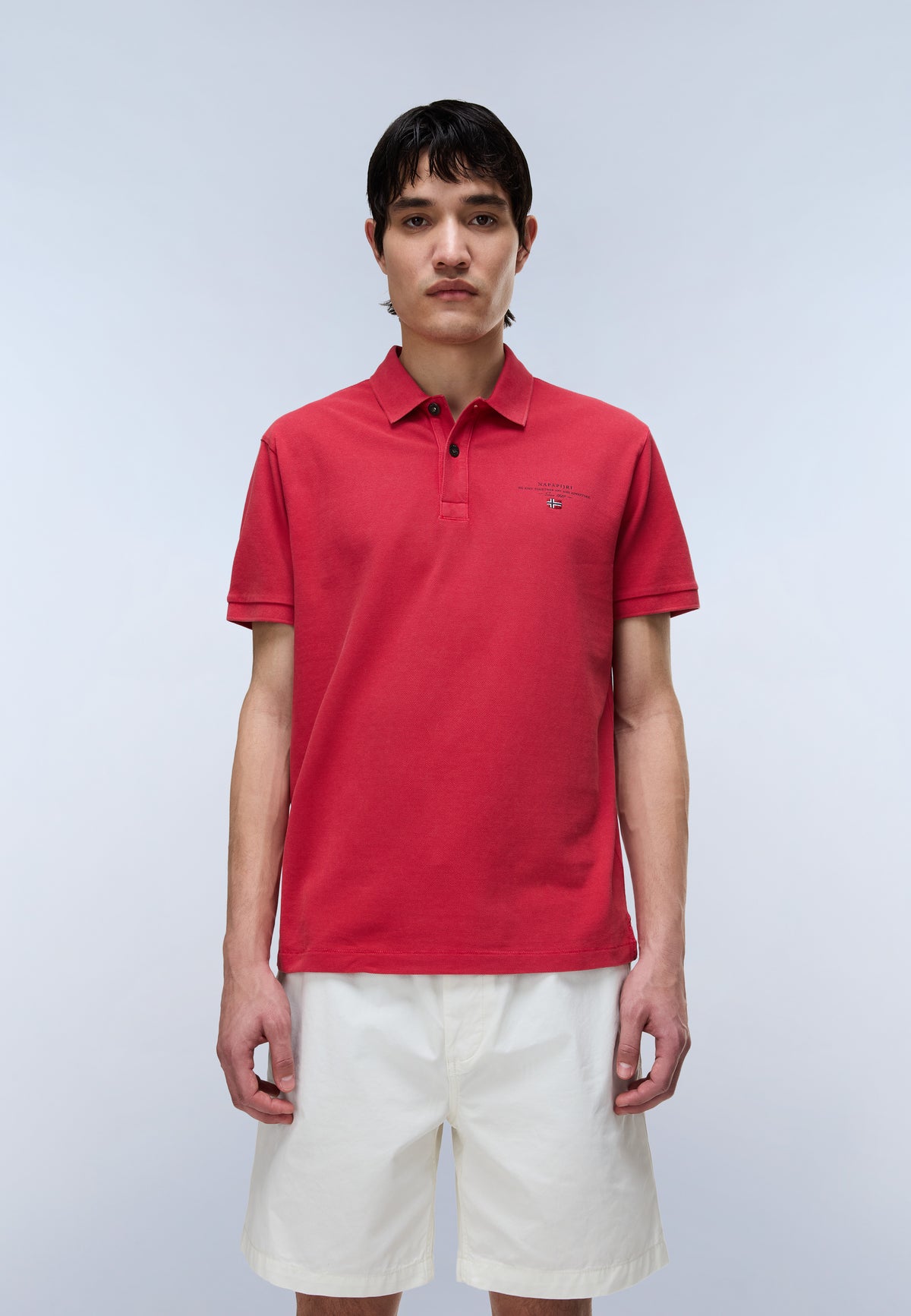 Polo de Piqué de Manga Corta Elbas Rojo - 2